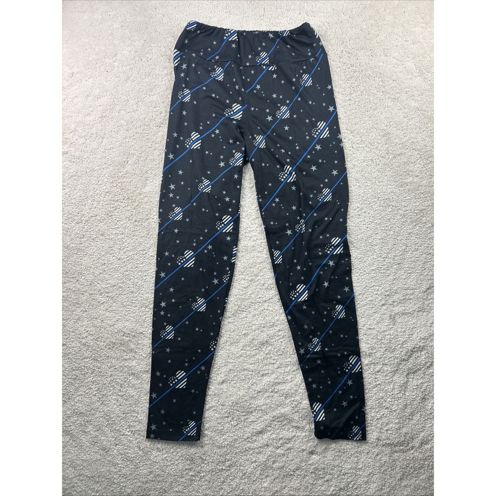 FABULEGS LEGGINGS Thin Blue Line Ladies Sz Med‎ Police Classic LEO Wife